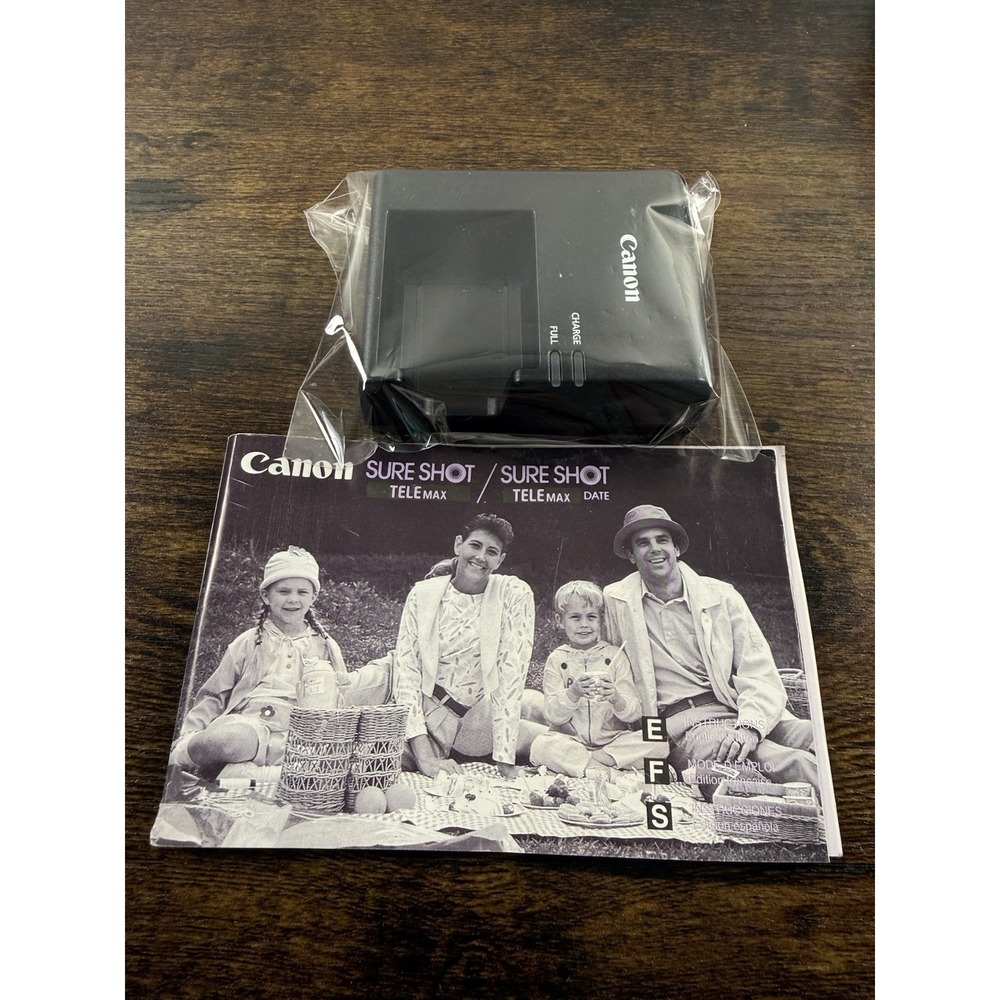 Canon LC-E10 Battery Charger Genuine OEM + Canon Sure Shot Tele‎ Max Manual 1991